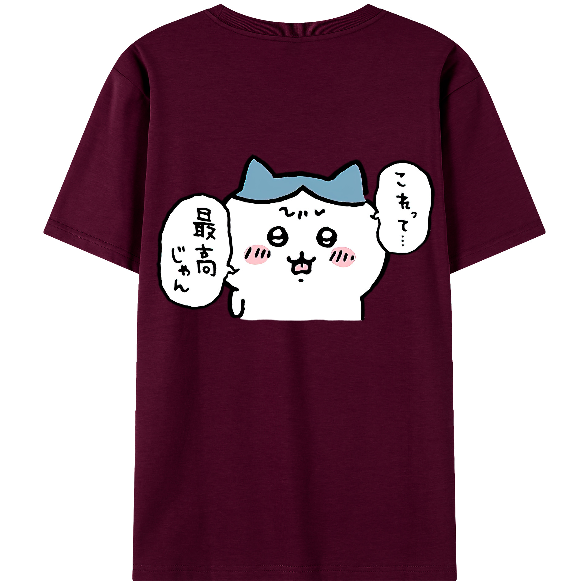 （画像用） ちいかわ ハチワレ Chii-kawa hachiware レディース半袖Tシャツ(バックプリント)